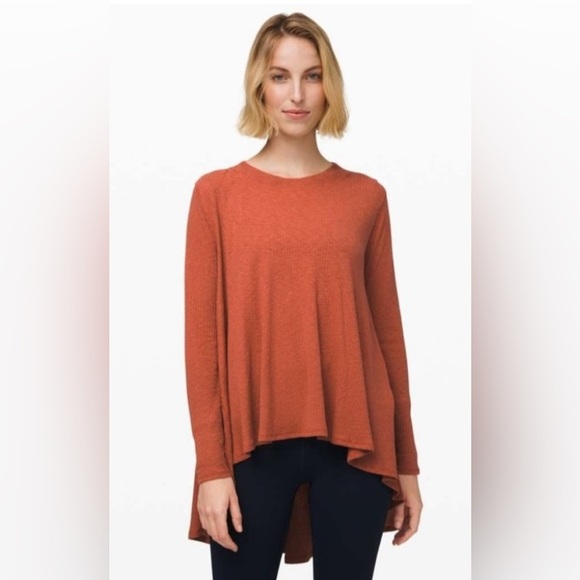 Lululemon Dare to Drape long sleeve in Rustic Clay Medium - Picture 5 of 6